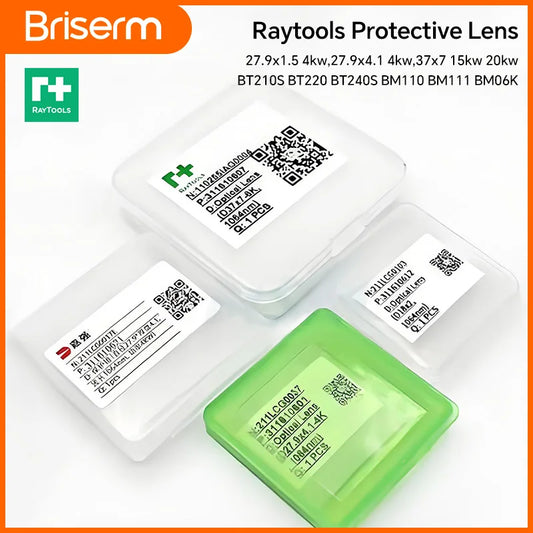 Briserm Raytools Fiber Laser Lens 27.9x4.1 24.9x1.5 4kw Raytools Laser Optical Protection Windows Lens 211LCG0037 211LCG0020
