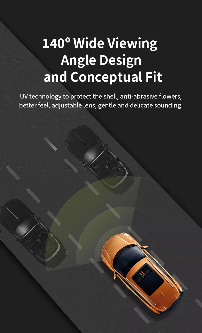 HP Car Recorder 2K 1440P Car Camera HD Night Vision Parking Monitoring Car WiFi Car DVR Video Loop Recording