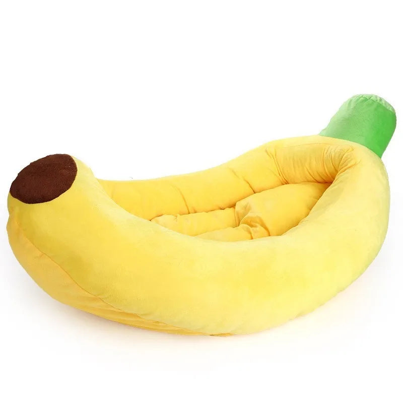 Creative Banana Bed, Cat Bed, Boat-shaped Dog Bed Pad, Detachable and Washable, Warm Pet Bed for All Four Seasons