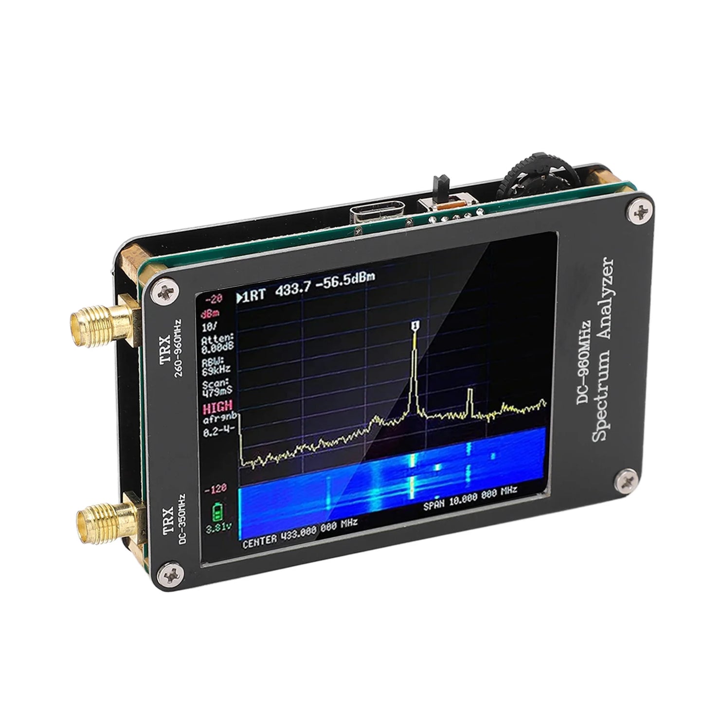 Spectrum Analyzer MF HF VHF UHF Input 4 Modes 2.8in  Portable Spectrum Analyzer  Generator Spectrum Analyzer