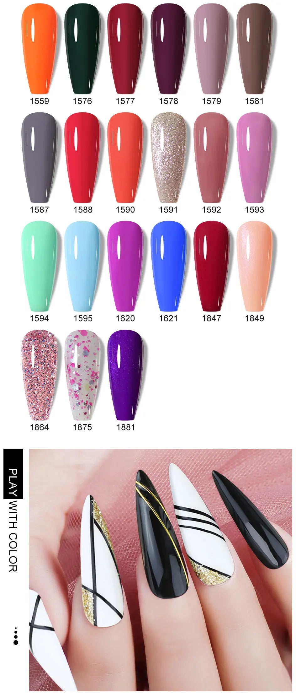 NAILCO Gel Nail Polish 15ml Nail Art Vernis Semi Permanent Soak off UV Gel Polish Gel Manicure Nail Varnish Nail Color Ongles