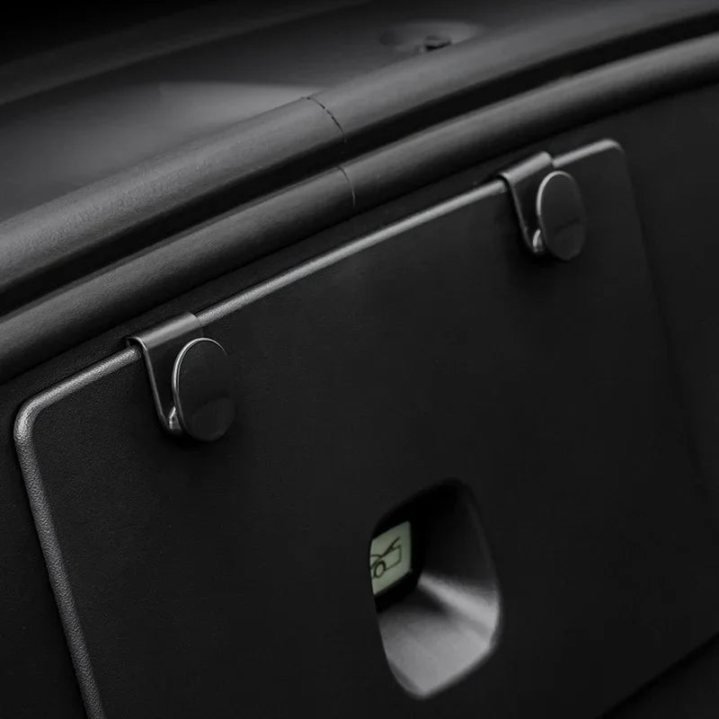 2pcs for Tesla Model Y Front Trunk Hook Storage Clips Hooks for Tidying Stowing Bags Umbrella Car Trunk Organizer ABS 2021-2023