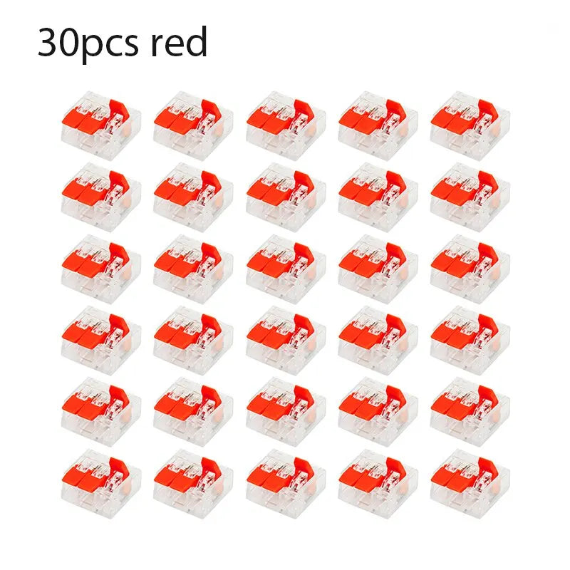 30 Pcs 32A Wire Connectors Compact Splice Connectors Quick Cable Connectors Light Terminal Connections