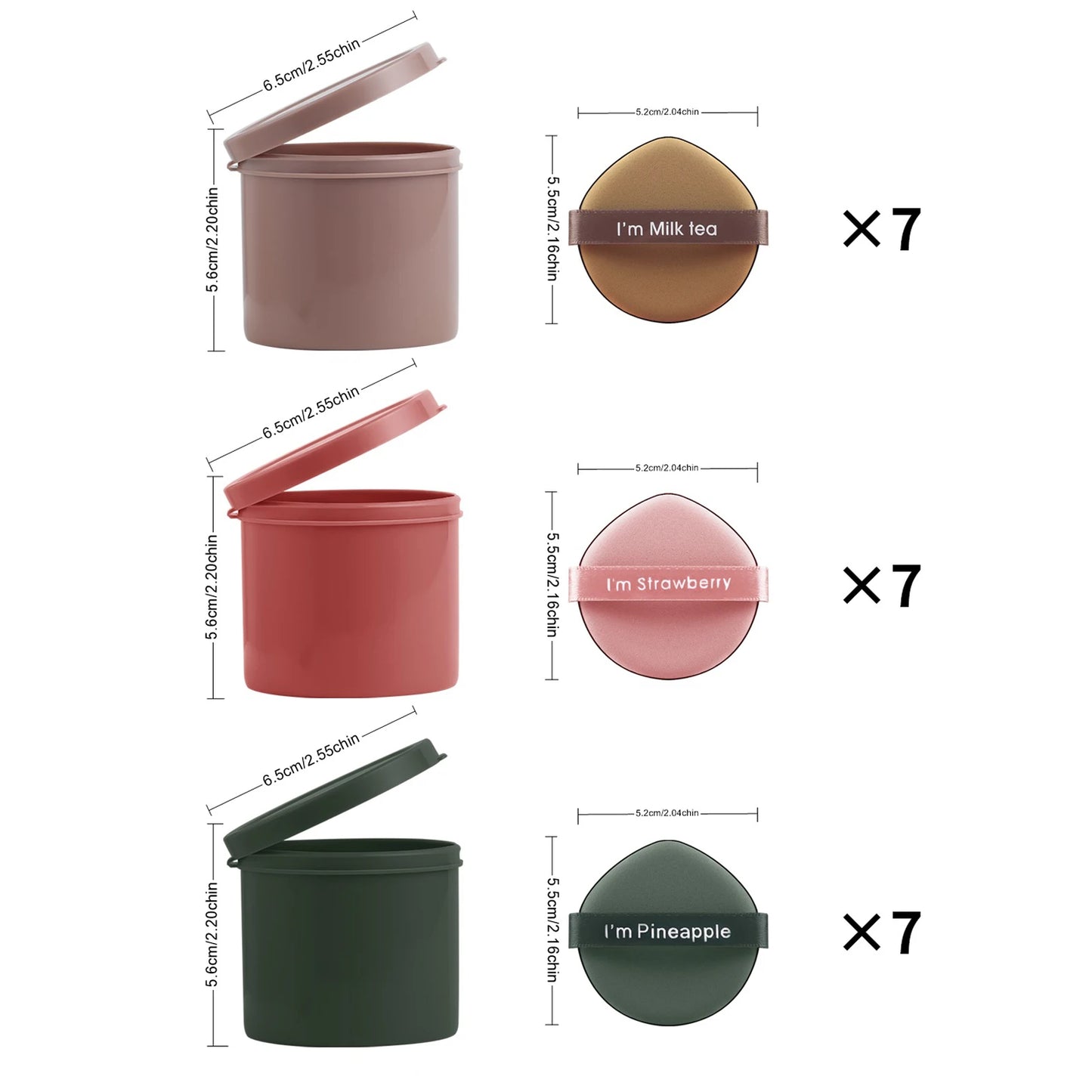 powder puff, 7pcs/box super-soft cushion  wet make-up sponge foundation powder powder BB cream special make-up tool