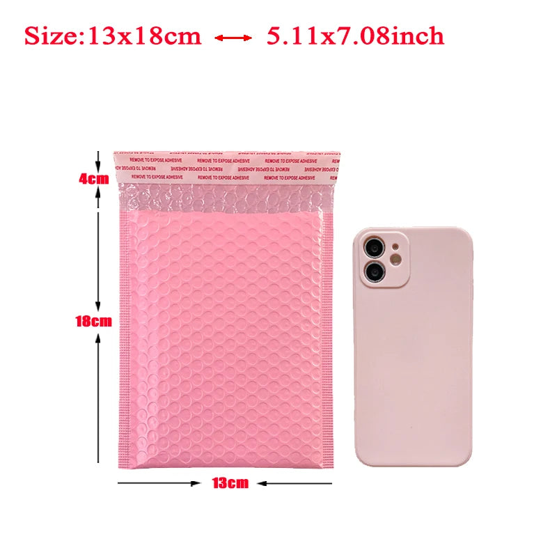 20Pcs Pink Poly Bubble Mailers Padded Envelopes Self Seal Padded Envelopes Gift Bags Black Packaging Envelope Bags For Book