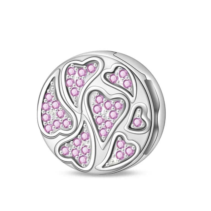 925 Sterling Silver Princess Powder Series Exquisite Daily Bow Sweet Charms Beads Fit Pan Original Bracelets DIY Jewelry