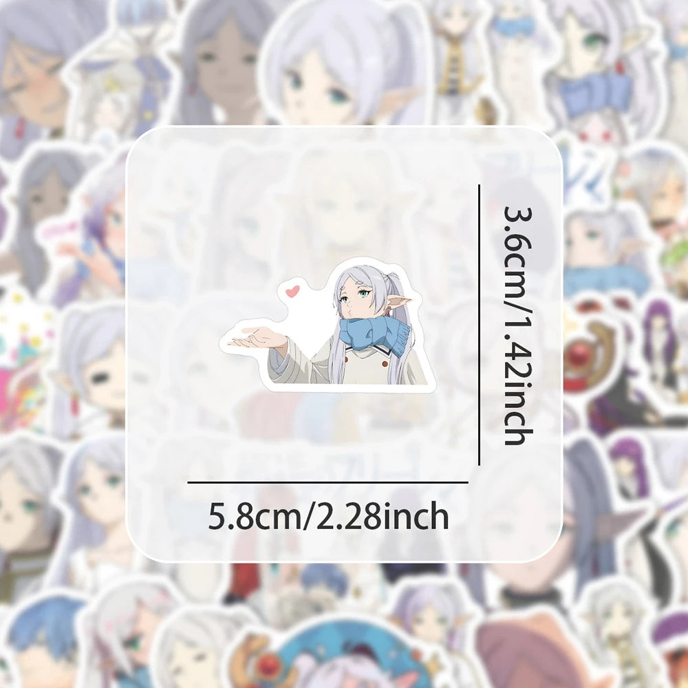 10/30/60pcs Cute Girls Fern Frieren Stickers Stark Himmel Anime Sticker Laptop Luggage Notebook Eisen Flamme Decals Decoration
