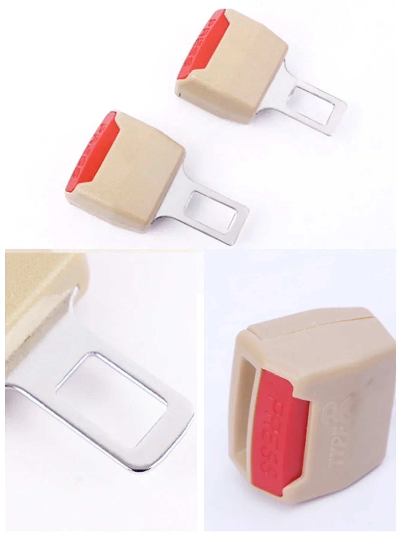 2PC Car Seat Belt Clip Extender Safety Seatbelt Lock Buckle Plug Thick Insert Socket Extender Safety Buckle Seat Belt Accessorie