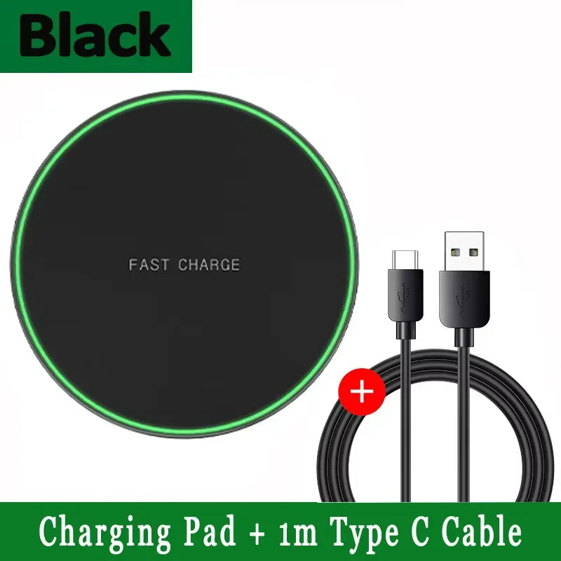 30W Wireless Charger Pad Stand Mobile Phone Chargers Fast Charging Dock Station For iPhone 15 14 13 12 11 Pro Max Samsung Xiaomi