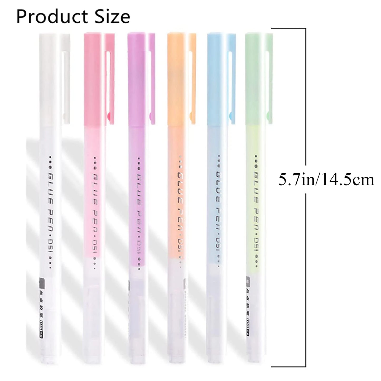 6Pcs Scrapbook Quick Dry Glue Pens Adhesive Glue Pen Crafting Fabric Pen Liquid Glue Pen for Scrapbooking Papercrafts Accessorie