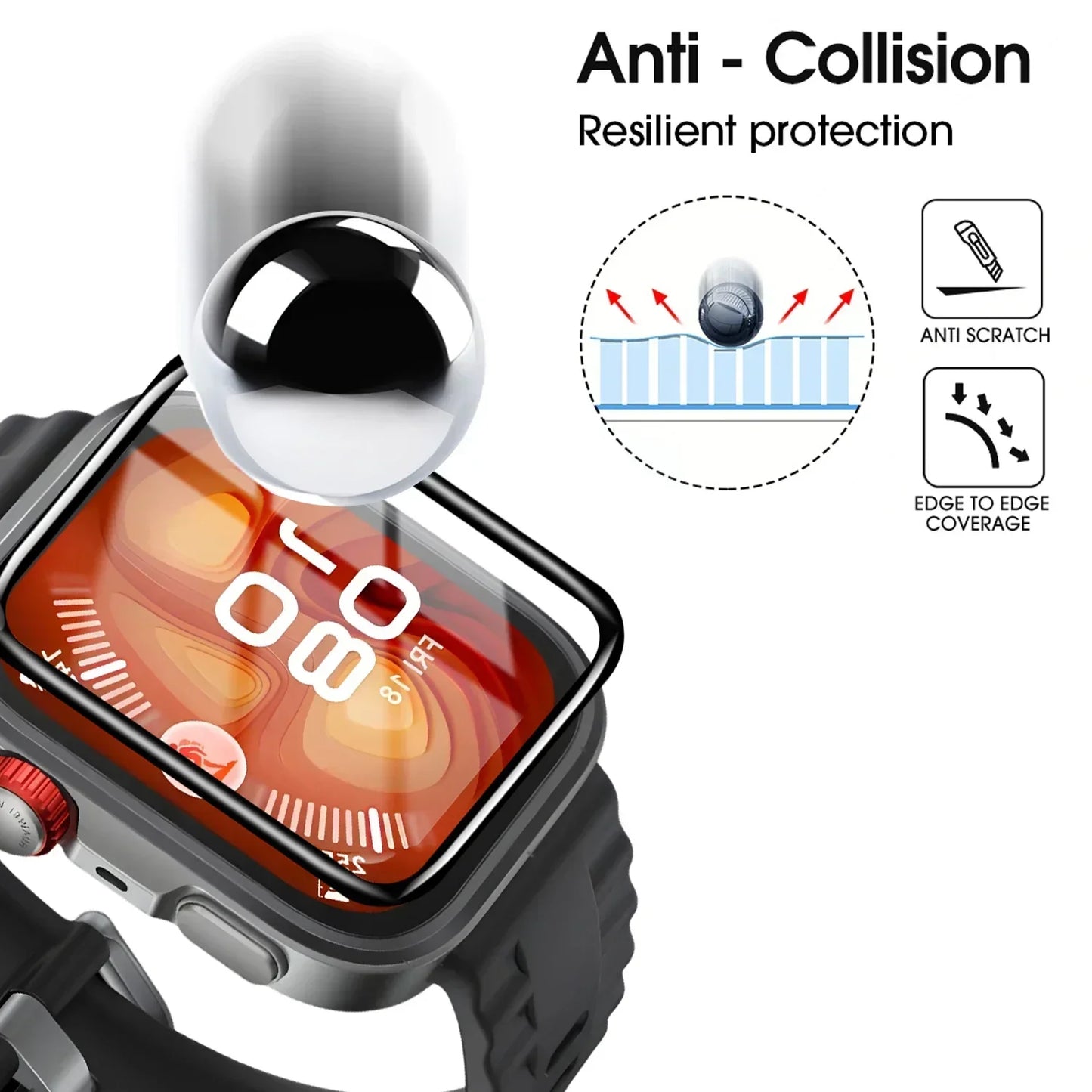 1-5Pcs 9D Curved Film For Huawei Watch fit3 fit4 SmartWatch Screen Protector Not Glass Full Cover for Huawei Watch Fit 3 4Pro