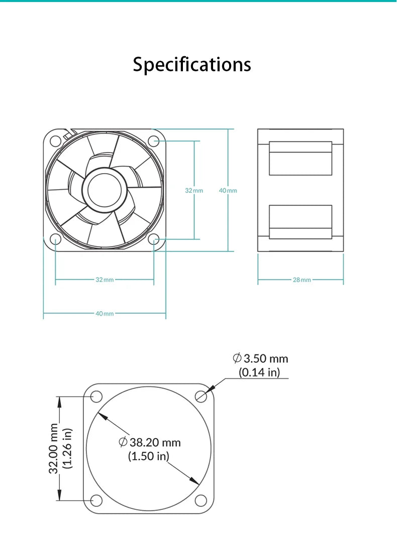 ARCTIC S4028 40x40x28mm Server Fan Double Ball Bearing 6000-15000 RPM 4-Pin 12V DC Black for Computer Hardware Cooling