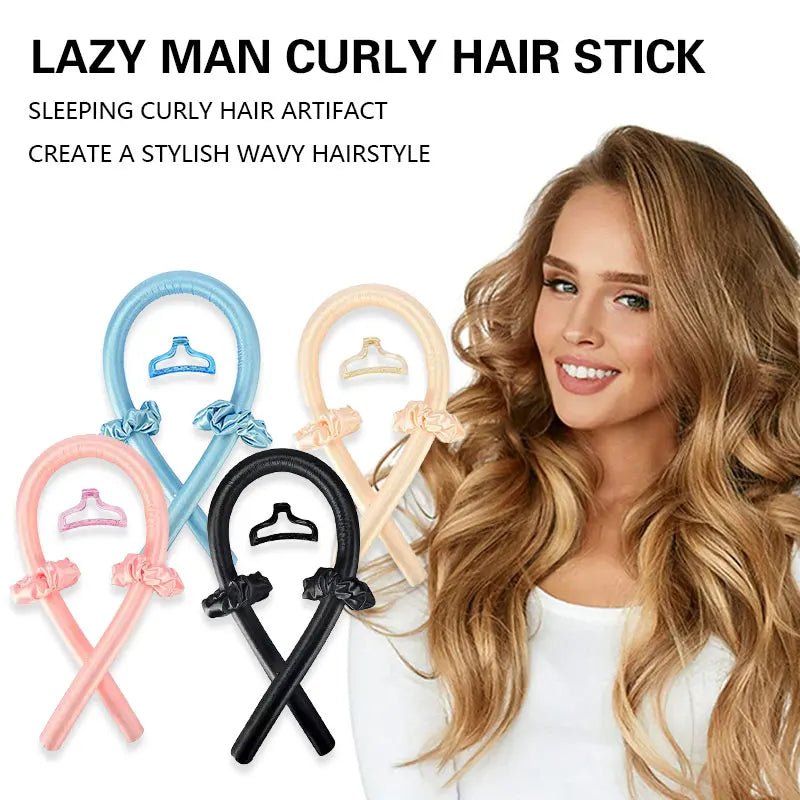 Woman Heatless Curling Rod Roller Curls Beauty Lazy Natural Soft Wave  Salon Household DIY Hair Rollers Styling Tools Supplies