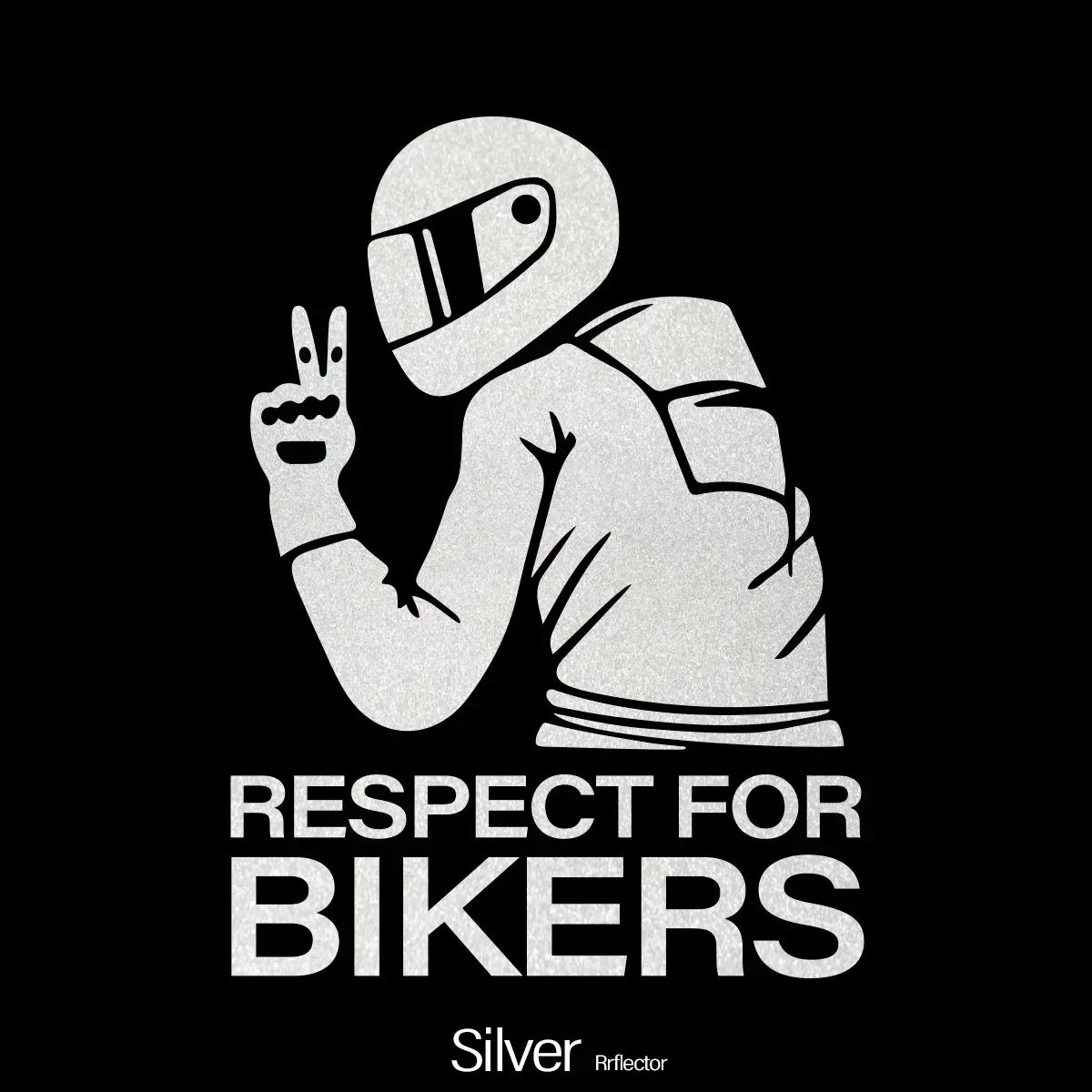 Respect for Bikers Car for Bikers Personality Laser Reflective Sticker Motorcycle Rider Electric Friends Creative Tools Amagi