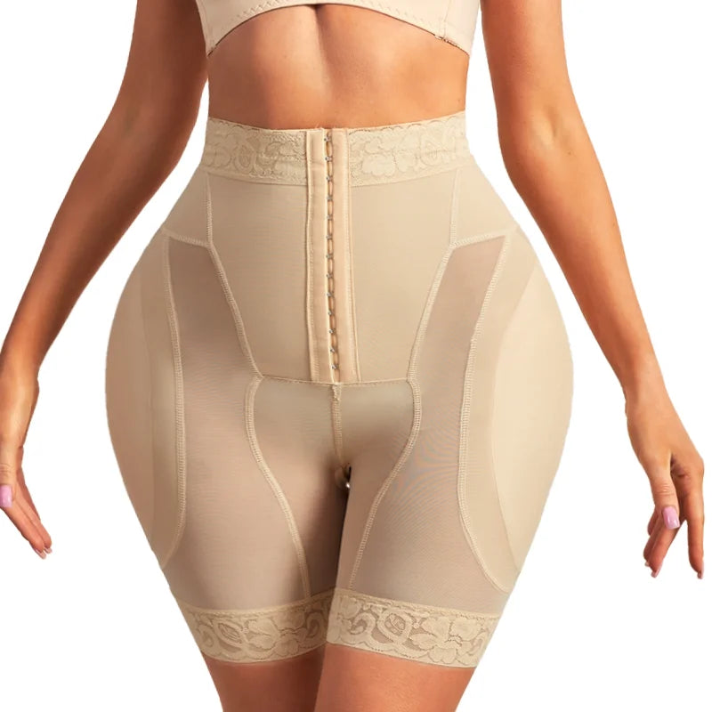 Women Shapewear High Waist Shorts Butt Lifter Hip Pad Shorts Hip Enhancer Body Shaper Shorts Waist Trainer Tummy Control Panties