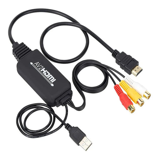 RCA Composite AV Cable RCA to HDMI Converter HDMI to AV RCA Cable for Projector Monitor VCR DVD Player TV Video Audio Signal
