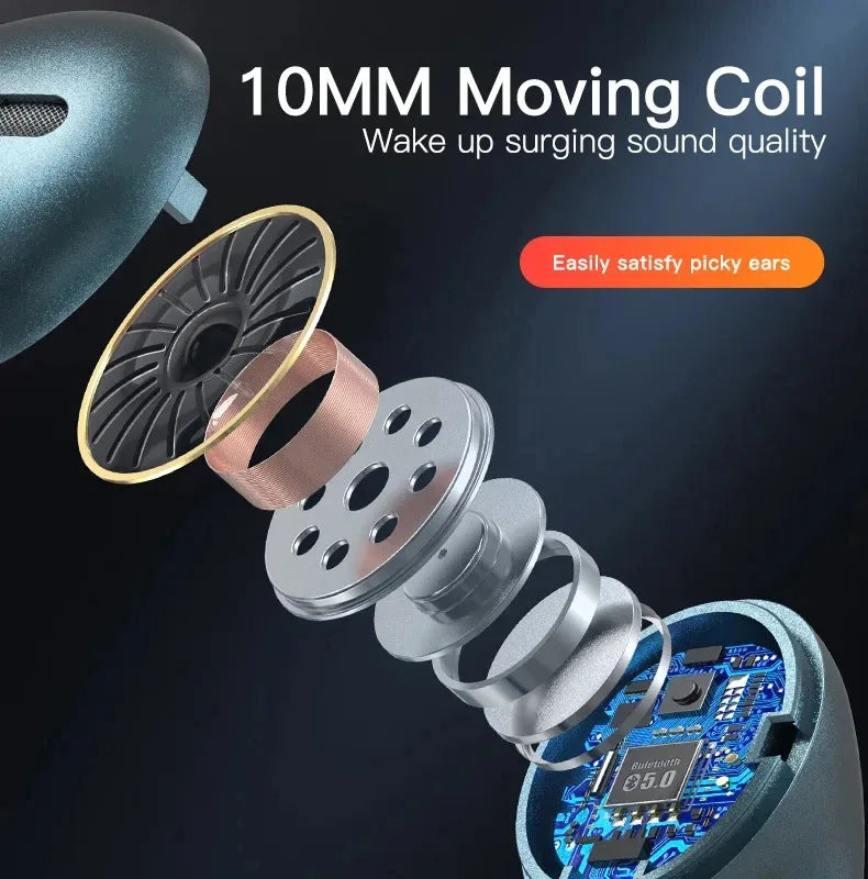 J18 wireless earphones, Bluetooth earphones, 9D noise cancelling gaming earphones with microphone, outdoor sports earphones