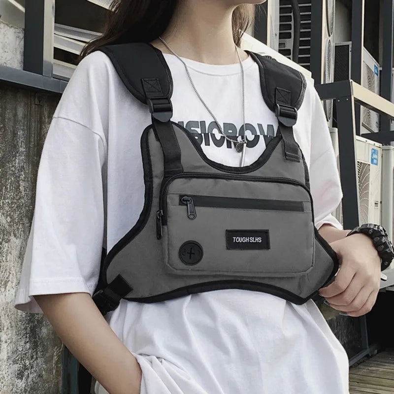 Tactical Vest Chest Bag Hip Hop Streetwear Fashion Large Capacity Functional Waist Sports Casual Oxford For Men Women Hot Sale