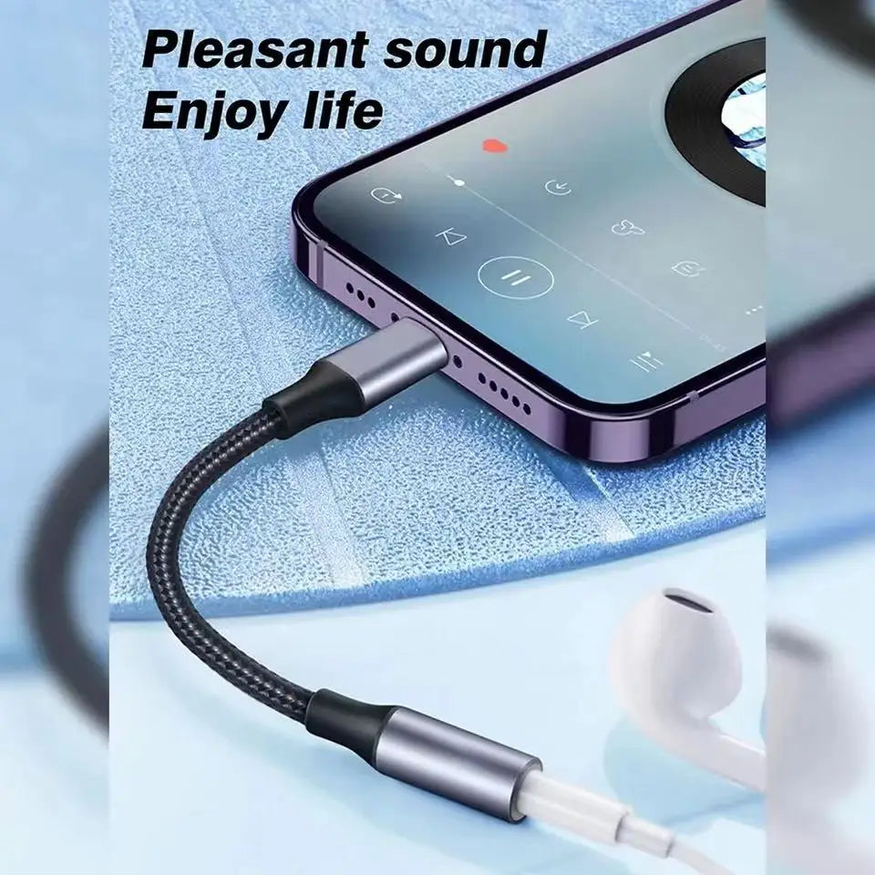 Type-C To 3.5mm Earphone Jack Adapter For Mobile Phone Aux Audio Adapter Compatible With iPhone Samsung Xiaomi