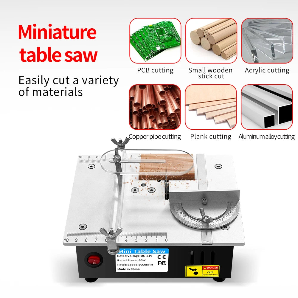 Mini Multifunctional Table Saw Electric Desktop Saws Small Household DIY Cutting Tool Woodworking Bench Lathe Cutter Machine