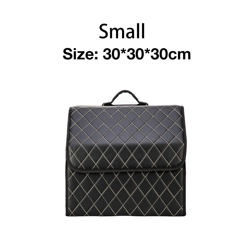 Folding Car Storage Box Large Capacity Auto Trunk Organizer Boxes Leather Waterproof Cars Stowing Tidying Multi-color Interior