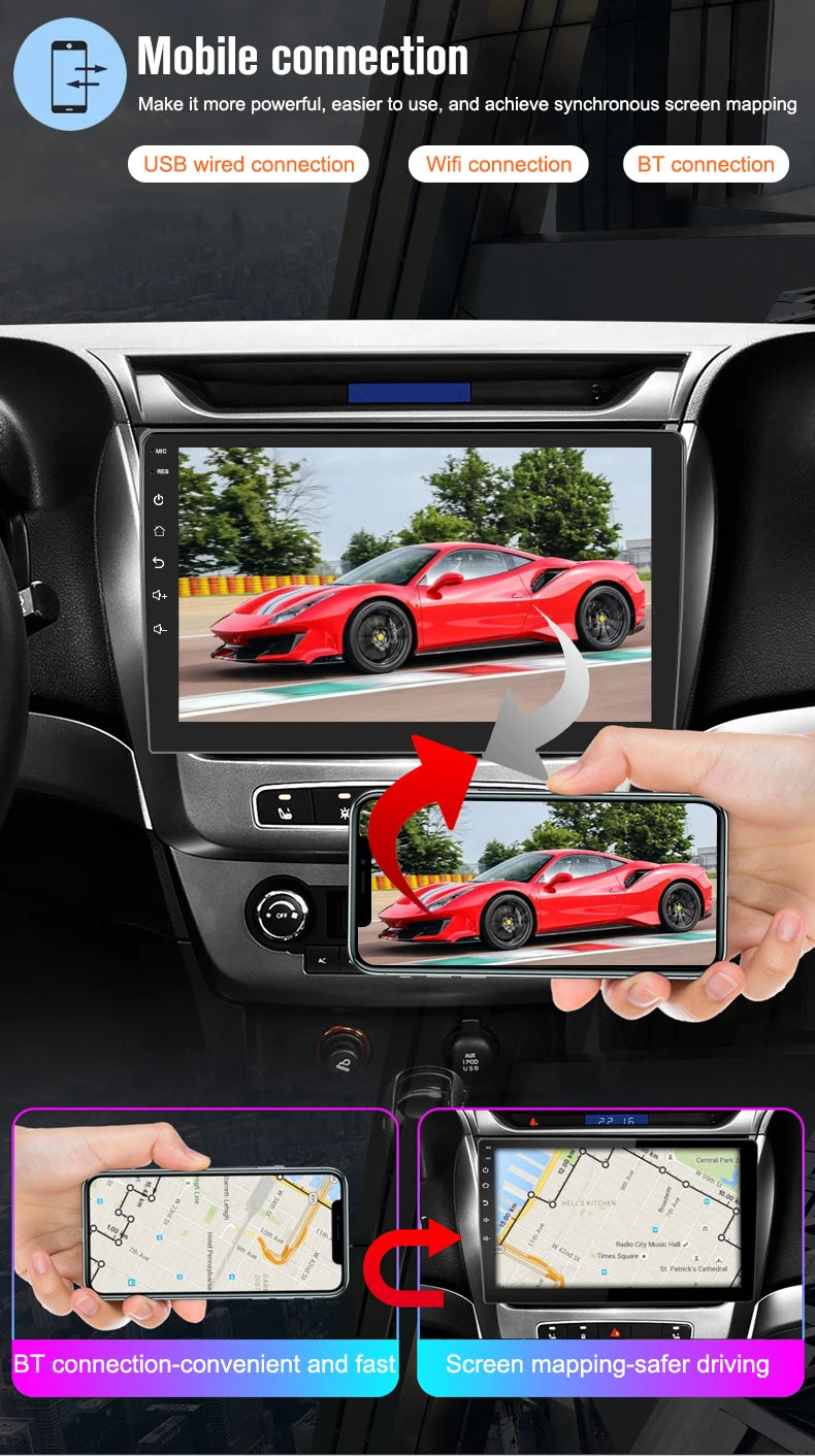2 Din Android 12 Car Radio Multimedia Video Player Navigation GPS 9 inch Stereo Head unit For Nissan Kia Honda Toyota