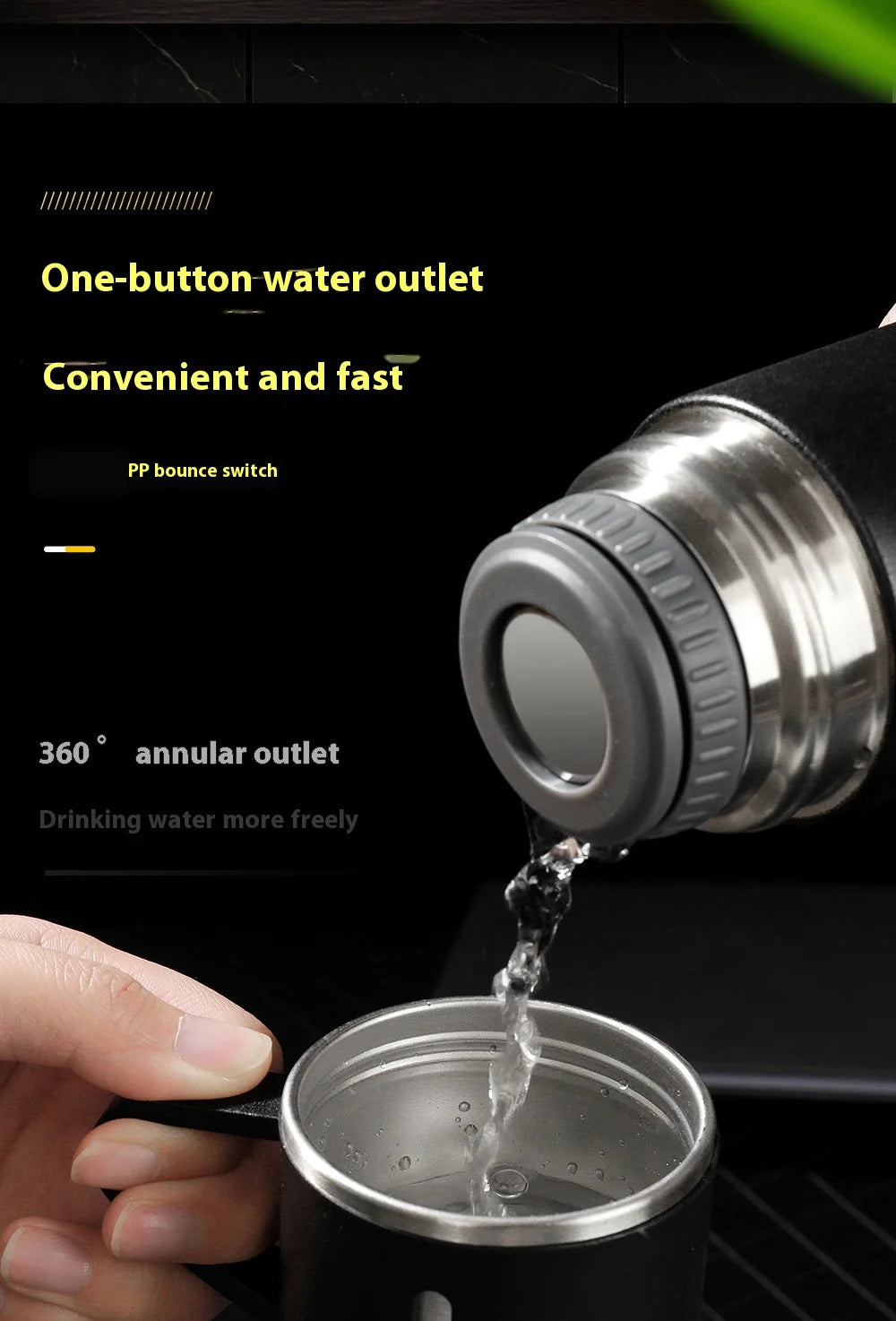 500ML 304 Stainless Steel Vacuum Thermos Gift Set Office Business Style Cup Thermos Portable Flask Thermos Flask