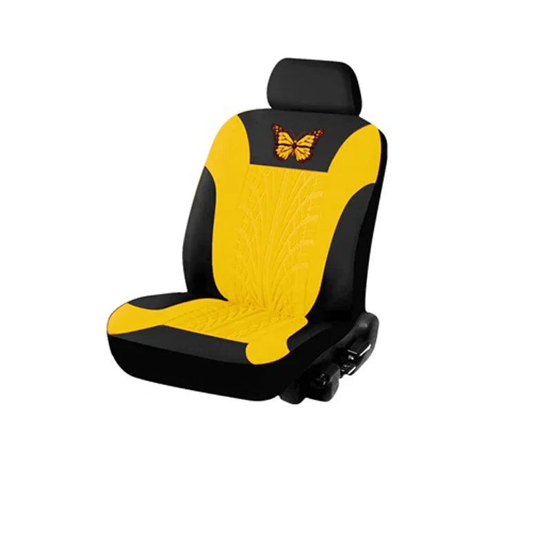 Butterfly Glamour Car Seat Cover Set Premium Bronzing 9-Piece Universal Fit for 5 Seats Fashionable Design Durable Comfortable