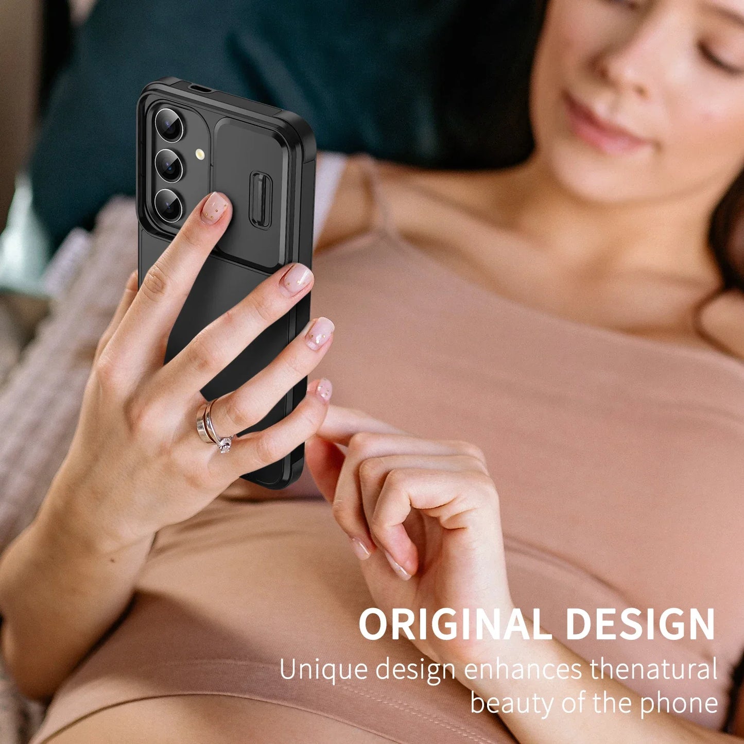 Luxury Fashion Shockproof Armor Phone Case for Samsung Galaxy S25 S24 Ultra S23 FE S21 FE S20 Slide Camera Protection Back Cover