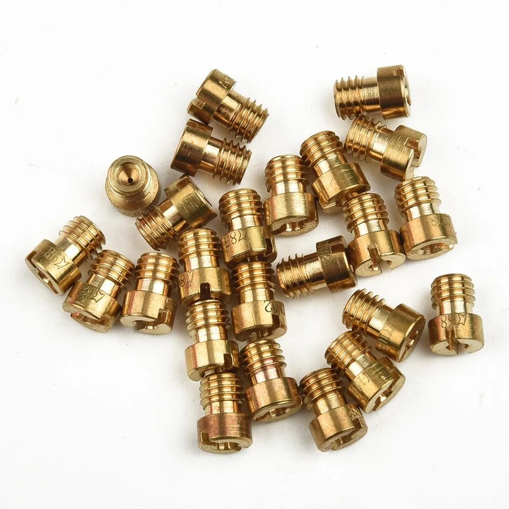 25pcs Carburetor Main Jet M5 5mm Thread For Dellorto Carburetor Vergaser SHA SHBC SHB Injector Nozzle Size 55-115