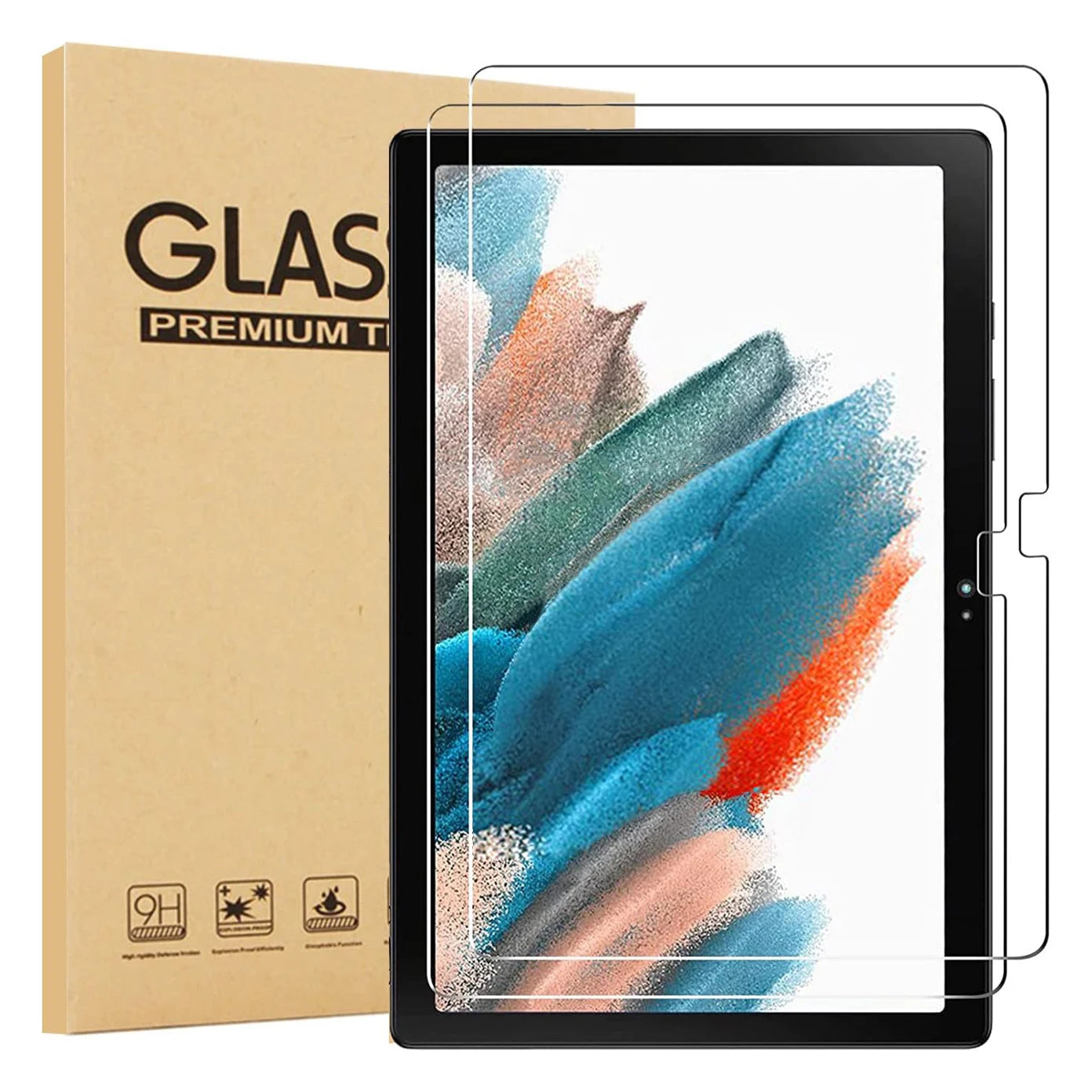 2pcs 9H Tempered Glass Screen Protector For Samsung Galaxy Tab S7 S8 S9 FE Plus 12.4'' 11.0 S5E A7 S6 Lite Tab A 10.1 A8 A9 Plus