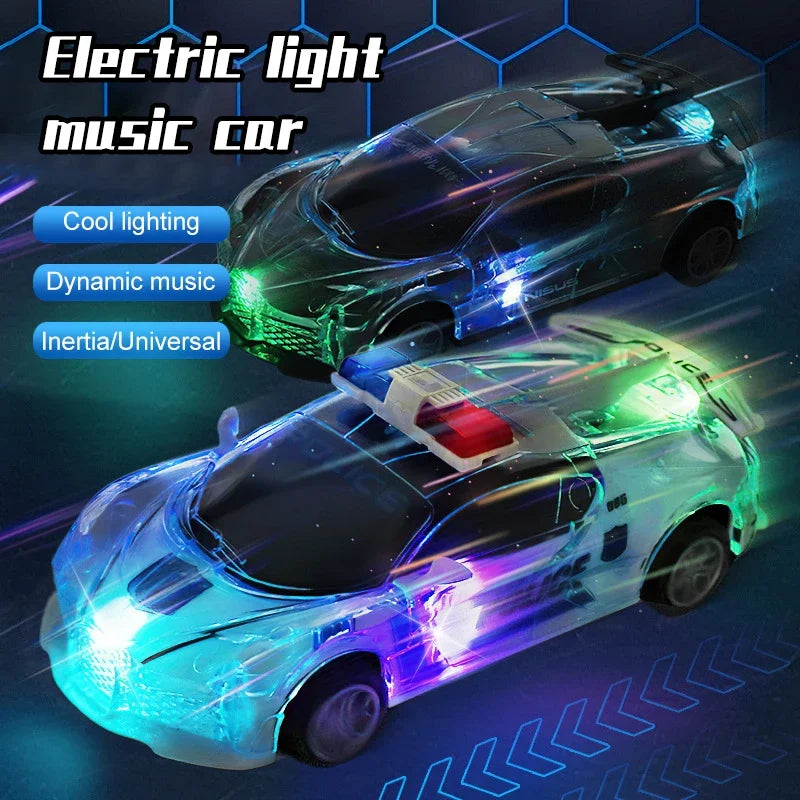 Cool Luminous Children's Toy Car Music Police Car Luminous Electric Model Electric Children's Toys Children's Toys Gifts