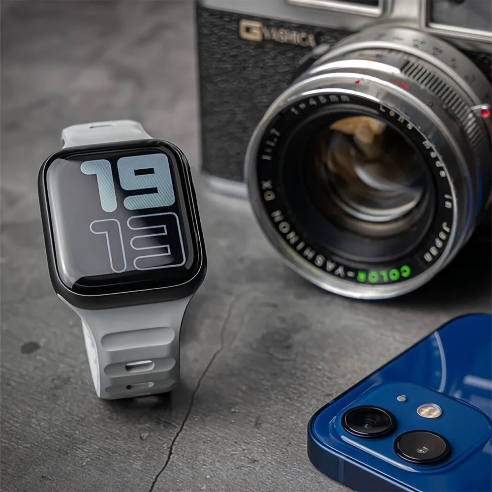 Silicone Sport Strap For Apple Watch Band Ultra2 49mm 45mm 40mm 44mm 42mm 46mm 41mm Correa Bracelet iWatch Series 10 9 8 7 6 5 4