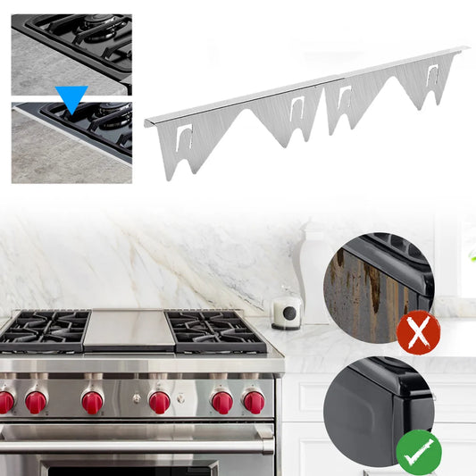 1/2/4 PCS Stainless Steel Stove Gap Cover Easy Retractable Length 13.8'' To 27.5'' Stove Gap Guard Heat Resistant Easy To Clean