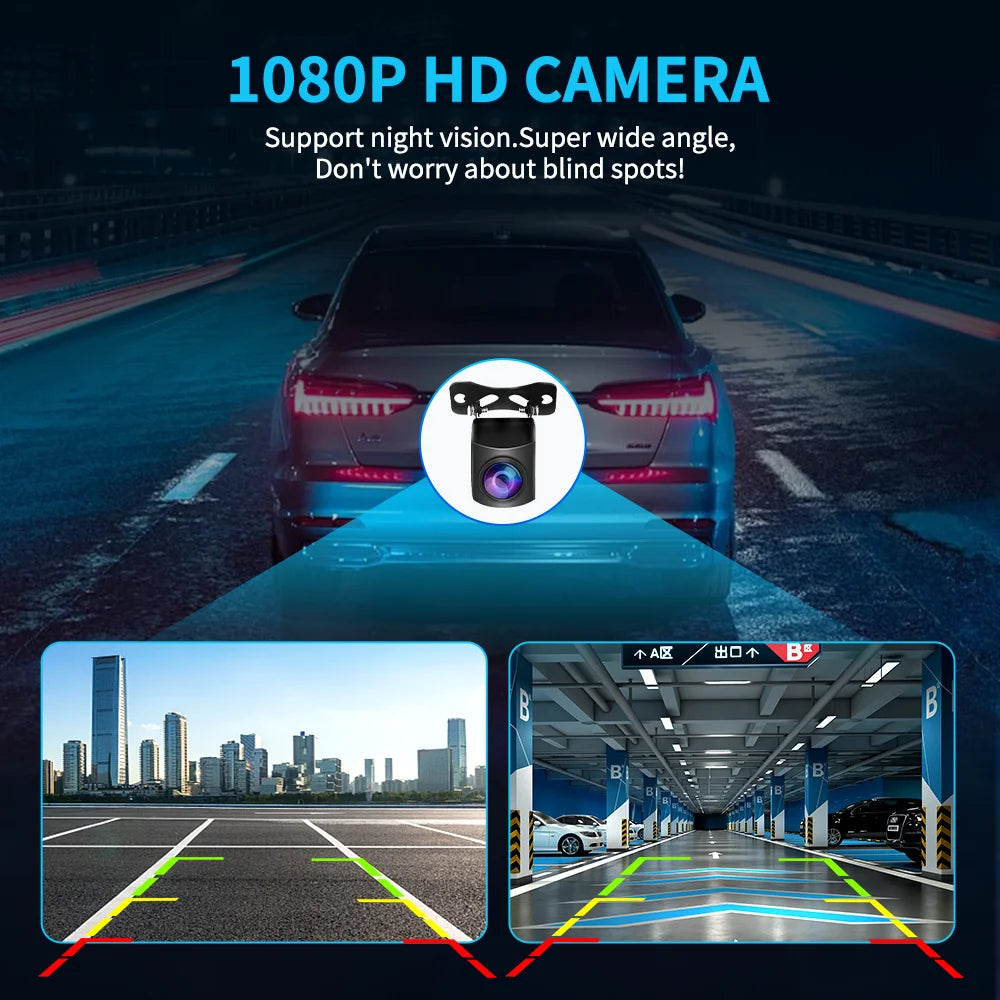 Universal 1080P Rear View Camera AHD 4 Pin 2.5mm Automatic Reversing HD Night Vision IP67 Rearview Mirror Cam Car Backup