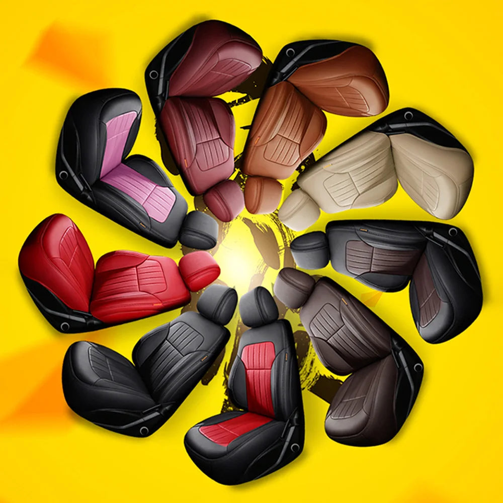 For Land Rover Range Rover Velar 2017 2018 2019 2020 Faux Leather Custom Car Seat Covers Full Set Interior Protector Accessories