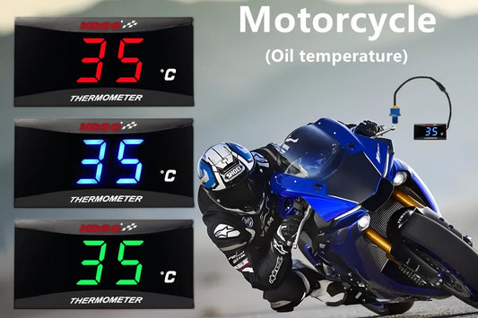Motorcycle Oil Temperature Gauge Koso Oil Temp LCD Digital Universal Instrument For Yamaha Kawasaki Honda