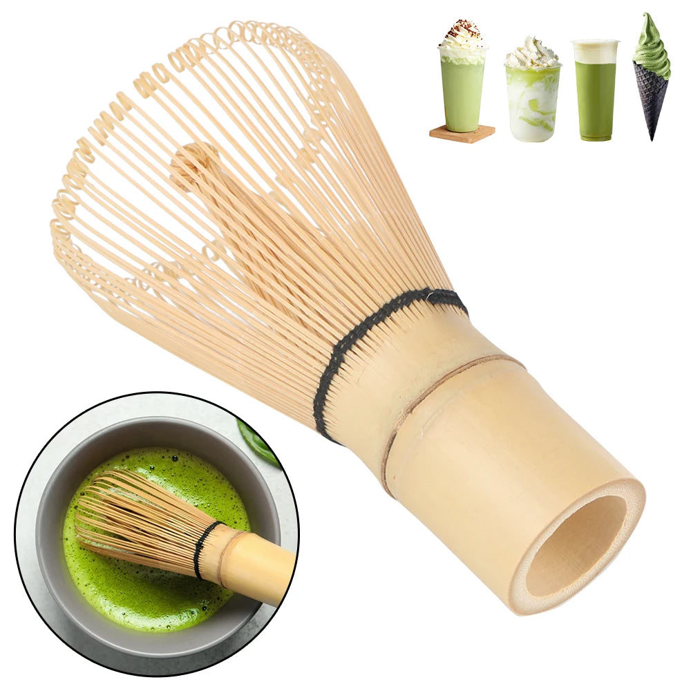 Kitchen Accessories 100 Matcha Green Tea Powder Whisk Teaware Japanese Ceremony Bamboo Chasen Tea Tool Tea Brush