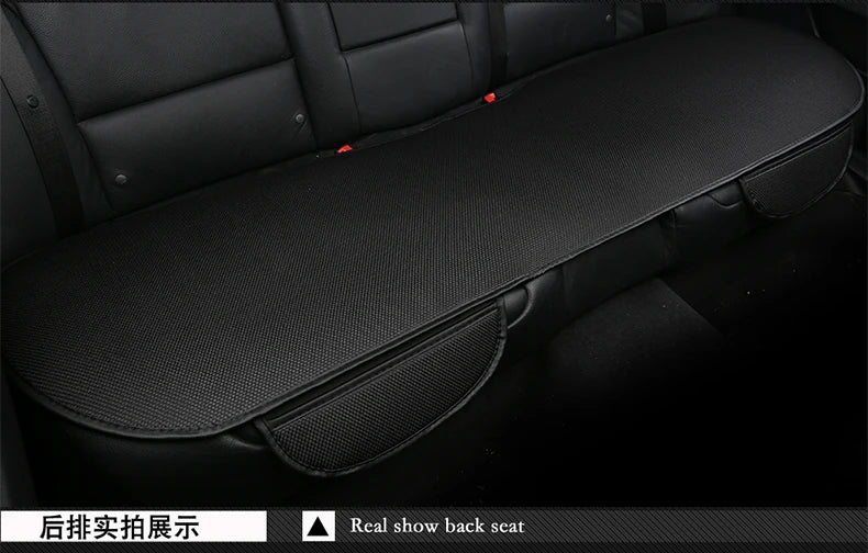 3pcs/set Car Seat Cover Cushion Ventilated Breathable Comfortable Front Back Rear Seat Protector Pad Mat Anti-skid With Pocket
