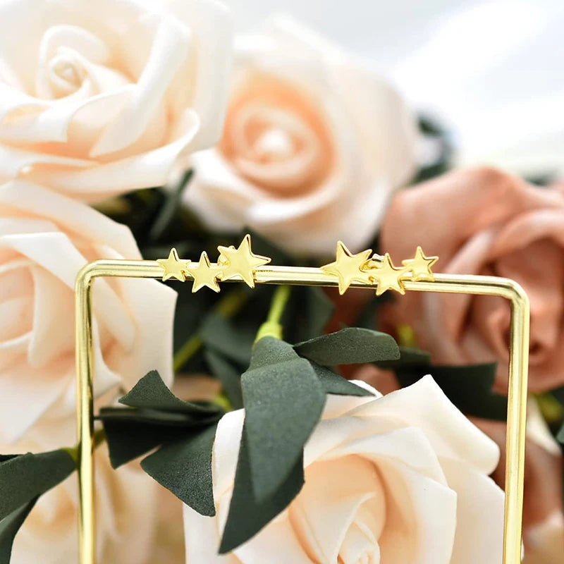 Fashion Three Stars Connecting Earrings Silver Plated Stainless Steel Earrings For Women