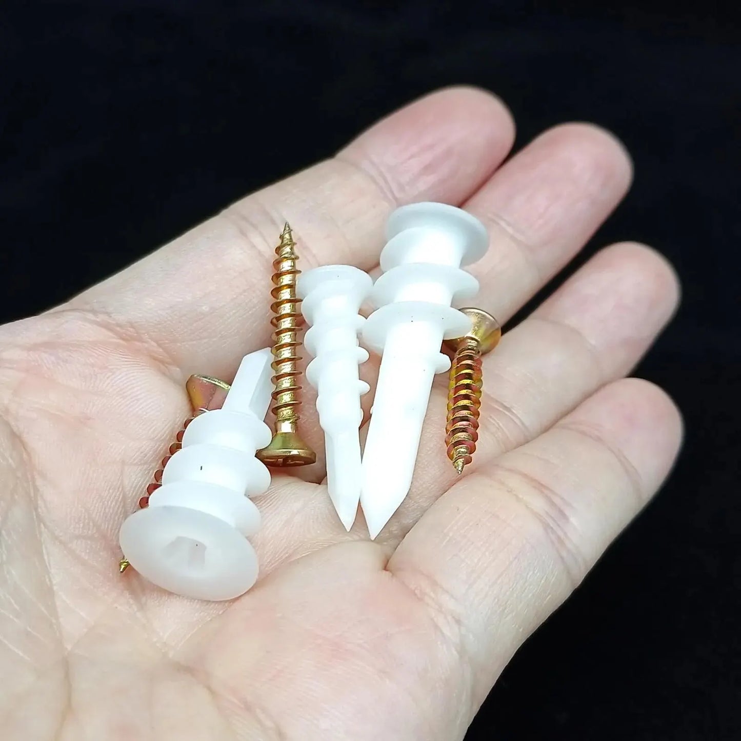 10sets Self Drilling Drywall Anchor with Tapping Screw for Plasterboard Gypsum Hollow Cavity Wall Expansion Plug Plastic Nylon