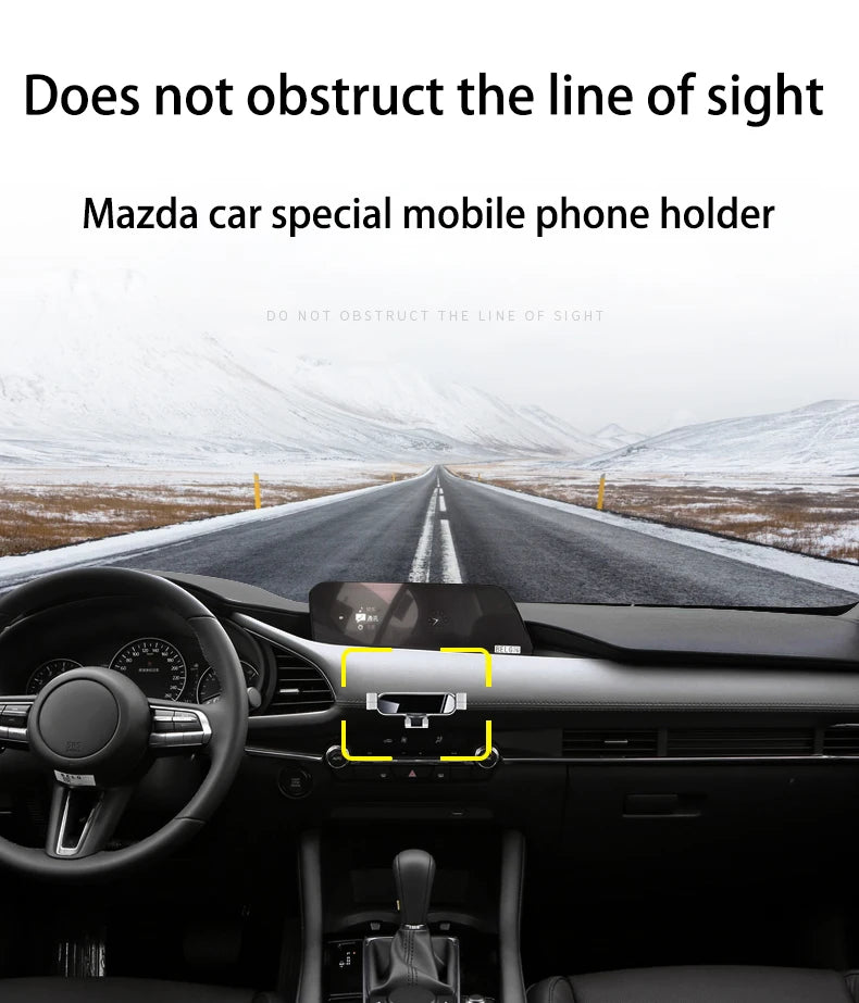 Car Mobile Phone Holder For Mazda CX-5 CX8 17-2023 360 Degree Rotating GPS Special Mount Support Navigation Bracket Accessories