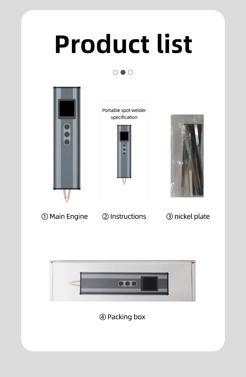 FS01 11 Gears Adjustable Spot Welder Handheld Battery Spot Welding Tool Weldable 0.3MM Nickel Belt 18650 Lithium Battery