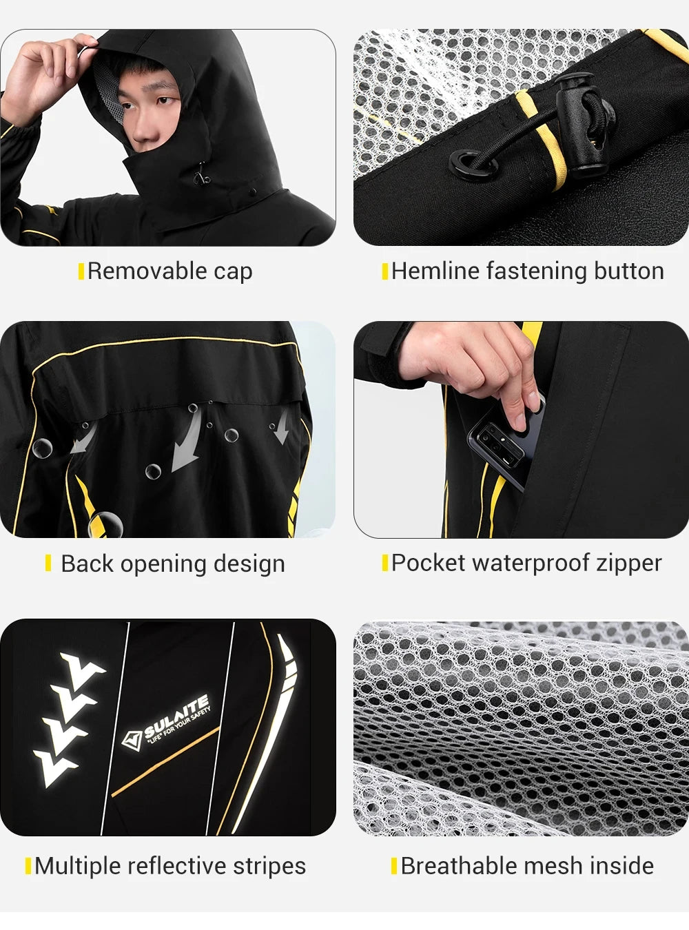 Motorcycle Raincoat Suit Rainstorm Prevention Jacket Pants Camping Hiking Fishing Raincoat Moto Raincoat Motorcyclist Rider Rain