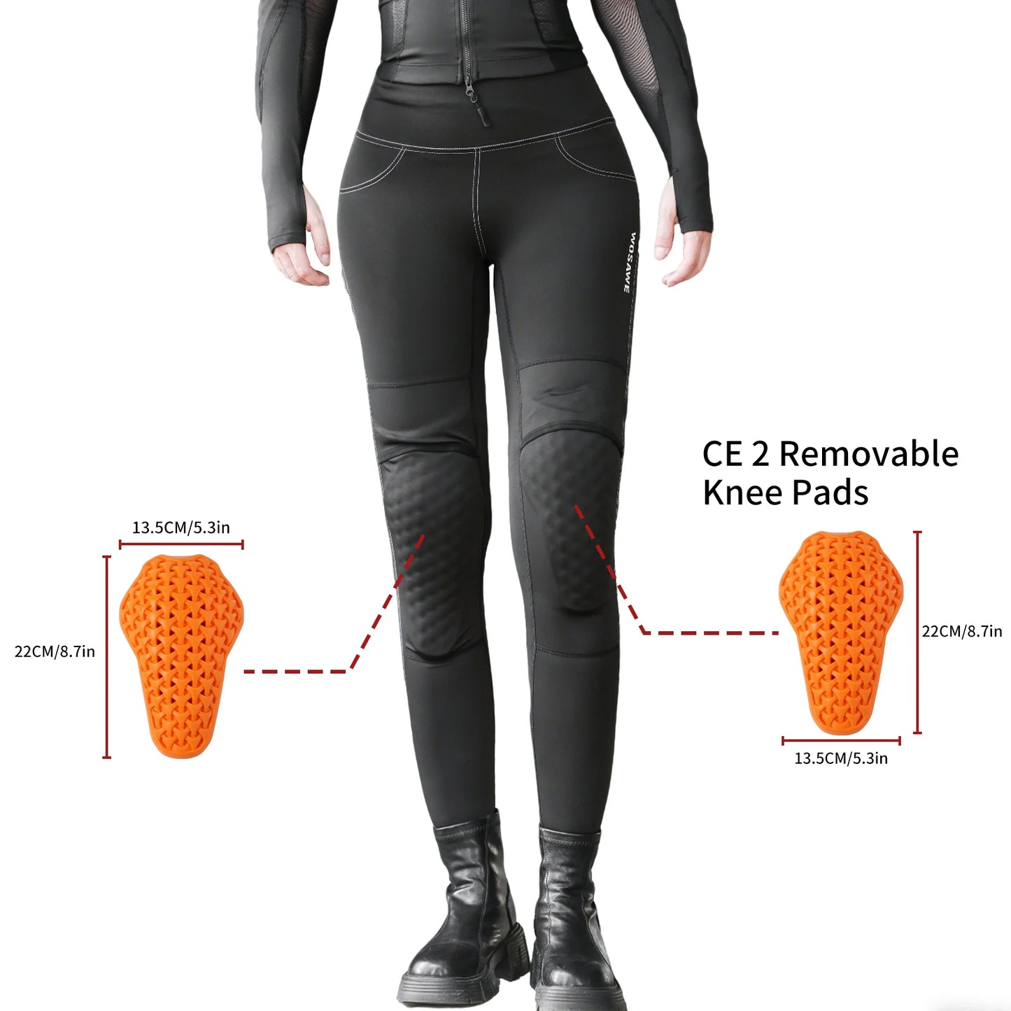 WOSAWE Women Motorcycle Soft Armor Full Body Summer Motorbike Protective Jacket Motocross Racing Pants CE Approved