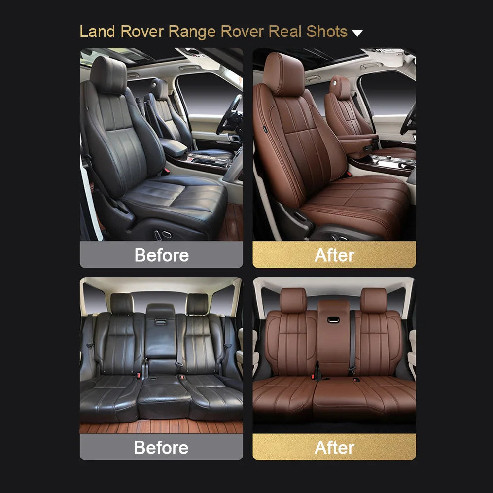 For Land Rover Range Rover Velar 2017 2018 2019 2020 Faux Leather Custom Car Seat Covers Full Set Interior Protector Accessories