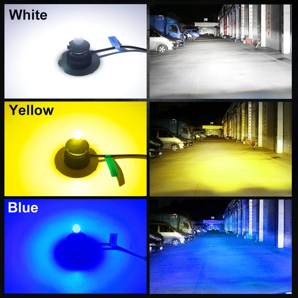 2pcs 30000LM H7 Led 360 H1 HB3 HB4 9012 HIR2 Led H11 H8 9006 9005 Car Headlight Bulbs Fog Lamp for Auto 3000K 6000K 12V 3D Chips