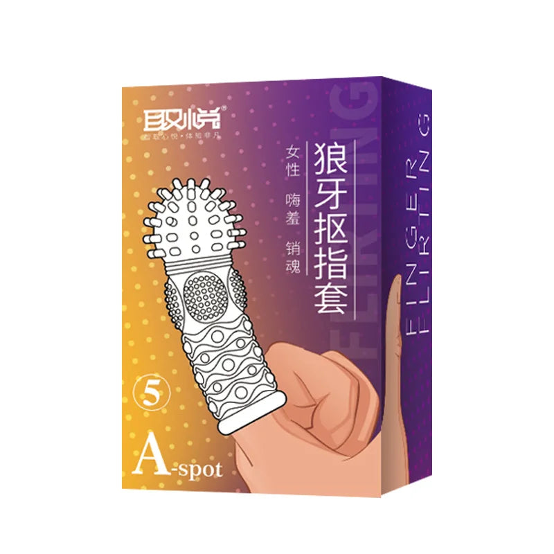 Silicone Finger Sleeve No Vibrators G Spot Orgasm Massage Clitoris Stimulator Masturbators Anal Sex Toys For Woman beginner