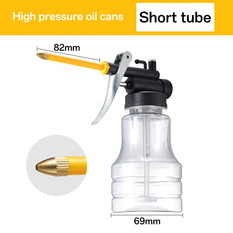 250ml transparent high-pressure Oil Cans Oiler Grease Guns butter hose manual high-pressure pump oiler grease gun