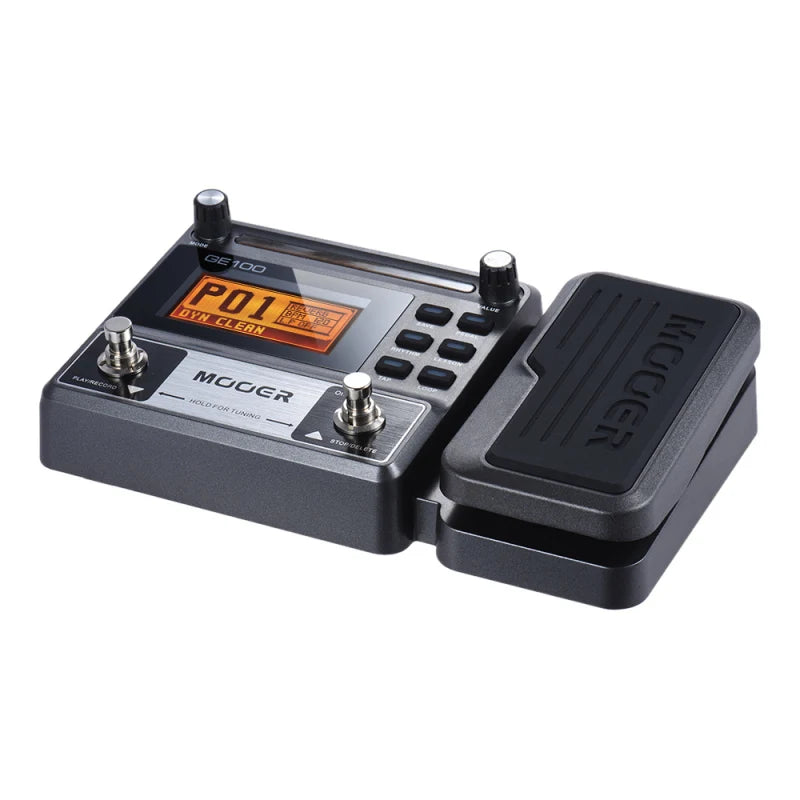 MOOER GE100 Guitar Multi-effects Processor Effect Pedal with Loop Record Tuning Tap Tempo Rhythm Scale & Chord Lesson Function